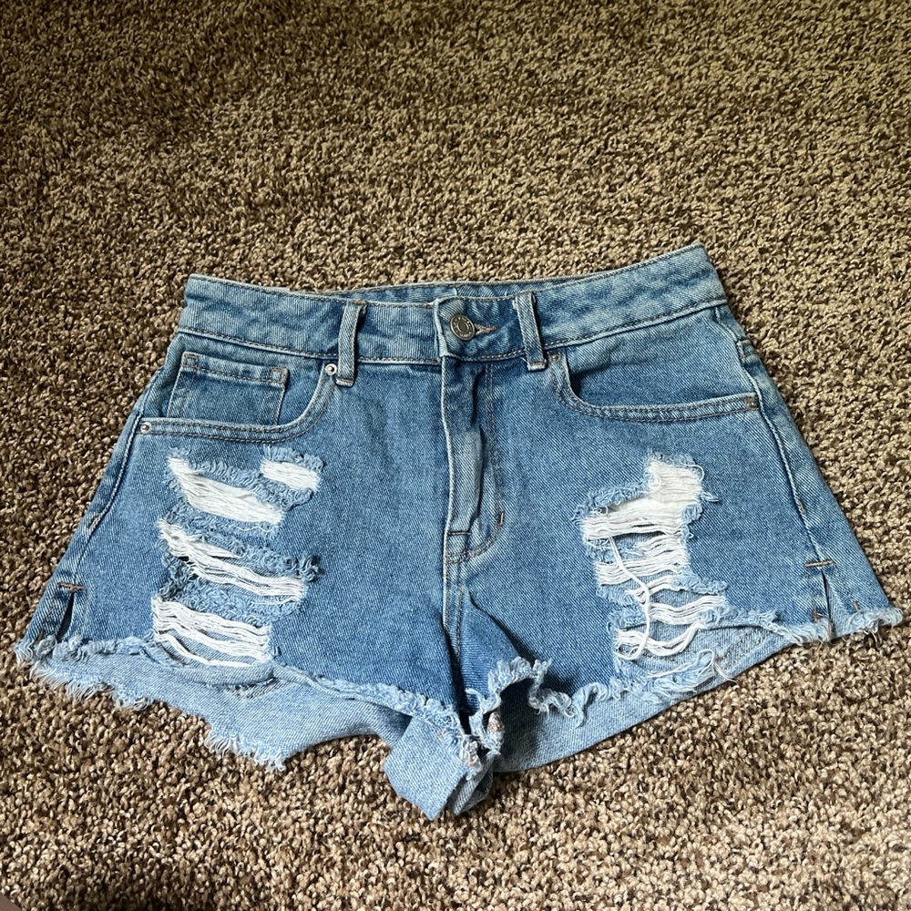 Denim Distressed Women Shorts